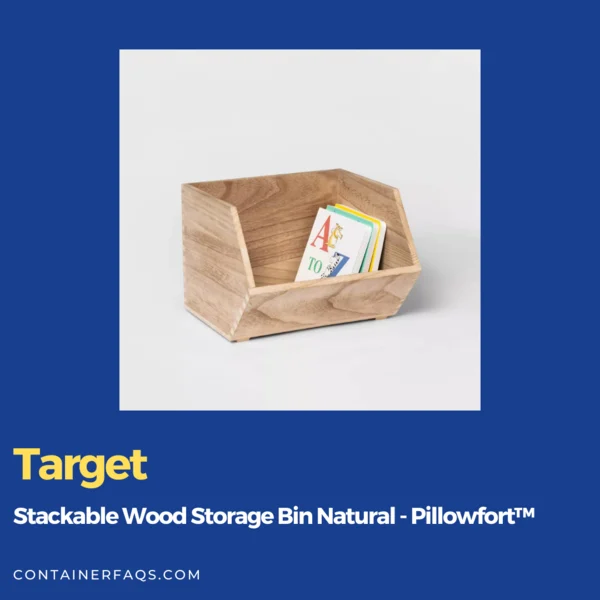 Stackable Wood Storage Bin