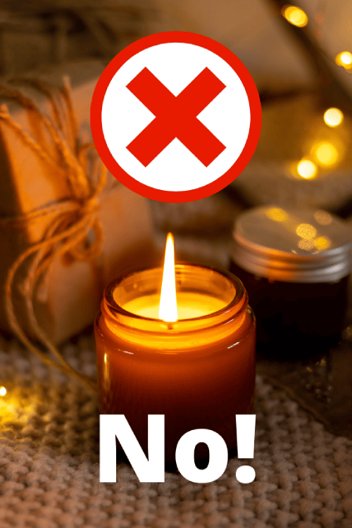 Can leaving a candle on cause a fire?