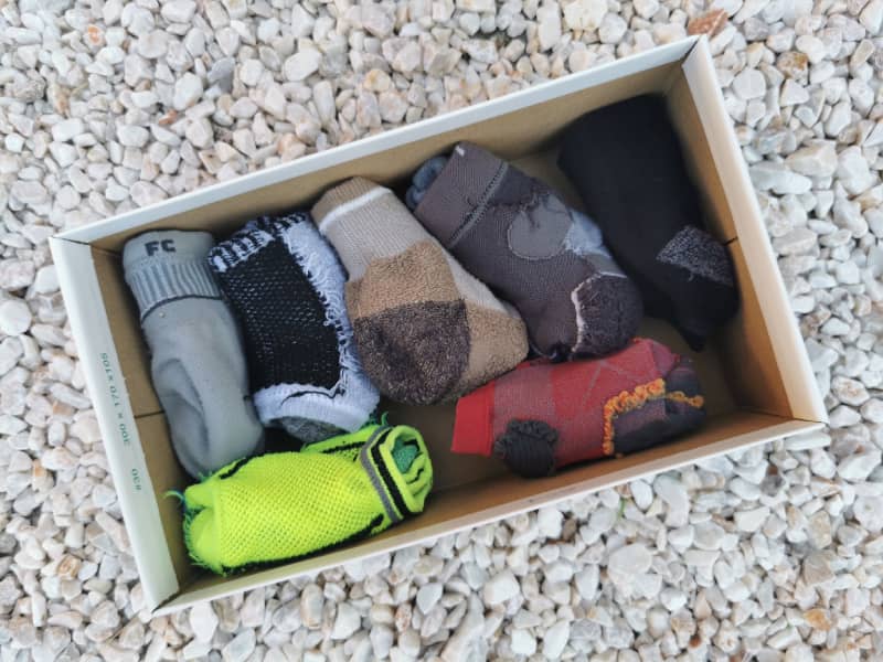 I’m a big fan of shoe boxes for socks