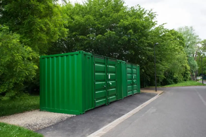 Storage containers to rent.