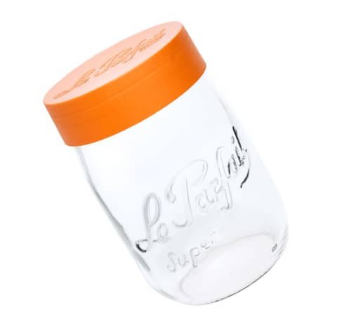 Le Parfait Screw Top Jars 3000ml - 96oz - 3L Orange Lid / 3