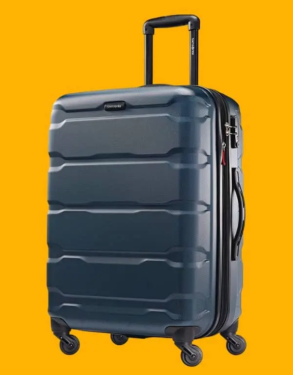 This polycarbonate suitcase from SAMSONITE brand is one of my favorites.