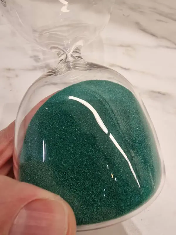 Colored sand hourglasses