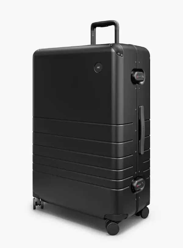 Hybrid Check-In Large from Monos: aluminum and polycarbonate luggage