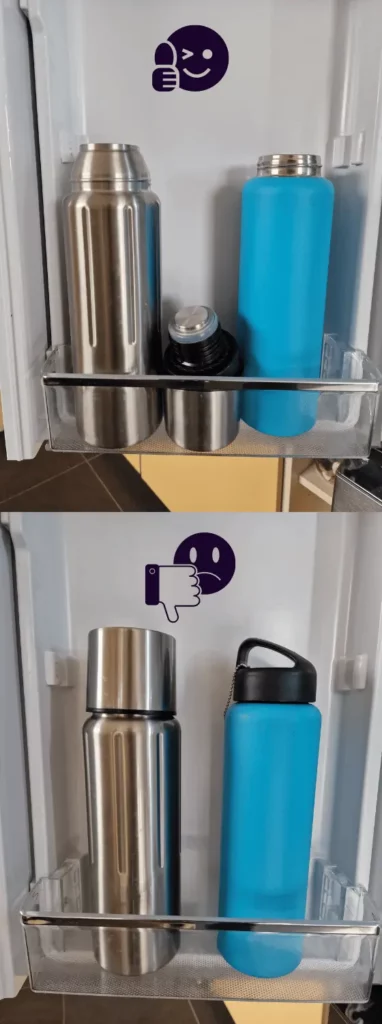 The only way to get your drink to cool faster when storing it in the fridge is by removing the lid.